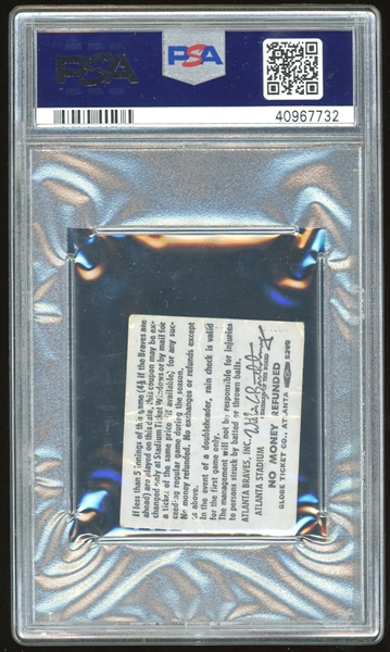 1974 Braves Ticket Stub :: Hank Aaron HR #715 Passing Babe Ruth's All-Time HR's! (PSA/DNA)