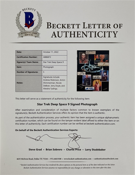 Star Trek Deep Space 9 Multi-Signed 8 x 10 Photo (Beckett/BAS)