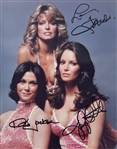 Charlie's Angels RARE Multi-Signed 8 x 10 Photo w/ Fawcett, Jackson, & Smith (3 Sigs)(Beckett/BAS)