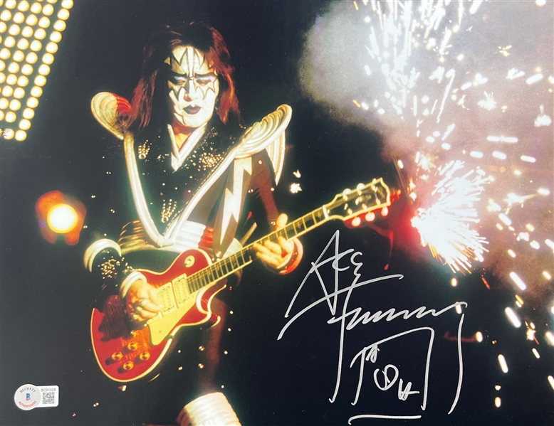 KISS: Ace Frehley Signed 11" x 14" Photograph (Beckett/BAS)