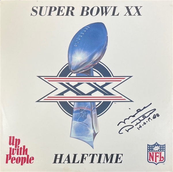 Mike Ditka Signed Super Bowl XX Halftime LP Cover (Third Party Guaranteed)