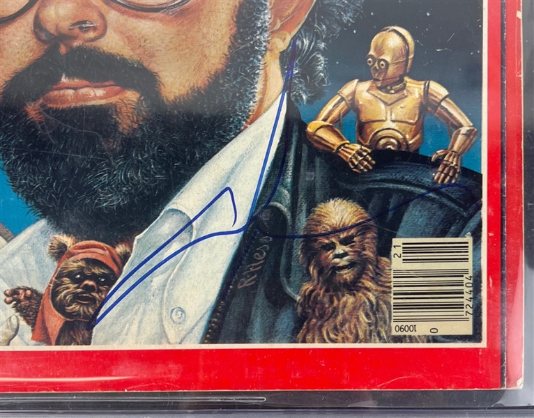 George Lucas Signed 1983 Star Wars TIME Magazine (Beckett/BAS Encapsulated0