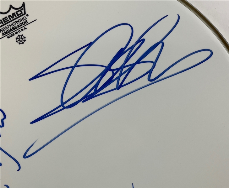 Guns N' Roses Group Signed 14 Drumhead (Epperson/REAL LOA)