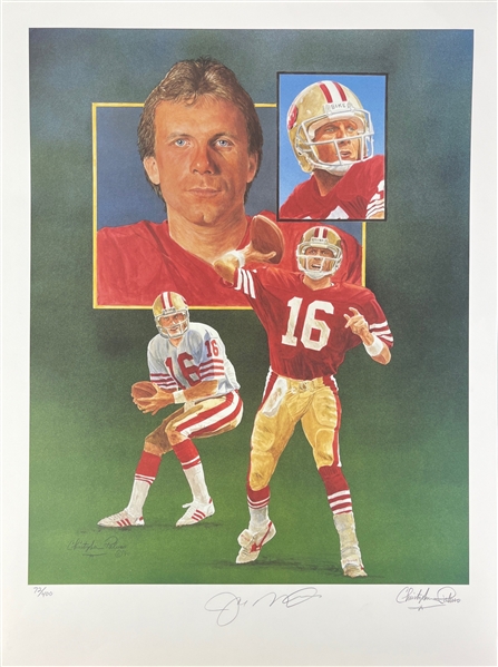 Joe Montana Signed Ltd. Ed. 18 x 24 Lithograph (Third Party Guaranteed)