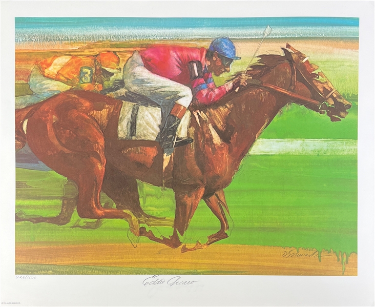 Eddie Arcaro Signed Ltd. Ed. 18 x 22 Lithograph (Third Party Guaranteed)