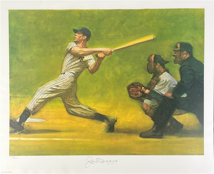 Joe DiMaggio Signed Ltd. Ed. 18 x 22 Lithograph (Third Party Guaranteed)