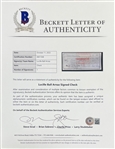 I Love Lucy : Lucille Ball Arnaz Signed Bank Check (Beckett/BAS)