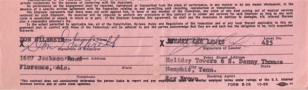 Jerry Lee Lewis Signed Performance Contract (Beckett/BAS & JSA)