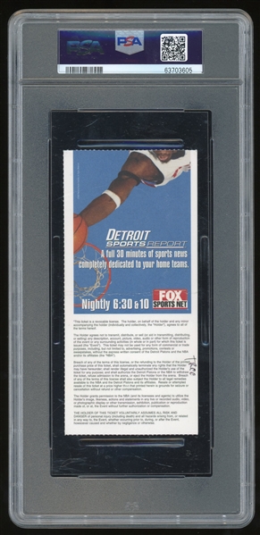 LeBron James Pro Debut :: 2003 Detroit Pistons Ticket Stub (PSA/DNA)