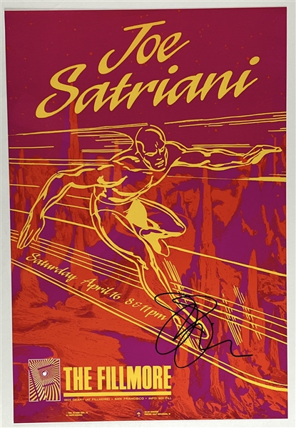 Joe Satriani Signed Original 1988 Fillmore 13” x 19.25” Poster (Third Party Guaranteed)