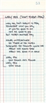 KISS: Gene Simmons Handwritten “Lady Fen” Lyrics (Third Party Guaranteed) 