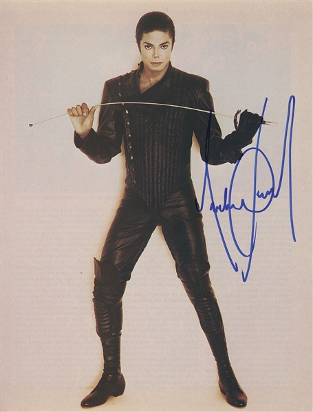 Michael Jackson Signed 8” x 10.75” Magazine Photo (JSA Authentication) 