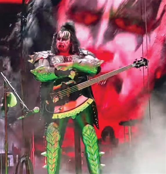 KISS: Gene Simmons Stage-Used & Signed Blood Axe Guitar :: Used 9/9/2021 in Irvine, CA (In-Person Photo ID Provenance) 