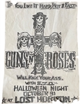 Guns N Roses RARE Original 1987 Concert Flyer :: October 31, 1987 at Lost Horizon - Syracuse, NY