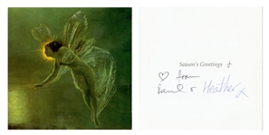 The Beatles: Paul McCartney And Heather Mills Autographed 2000s Christmas Card (UK) (Tracks COA)