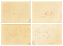 The Who 1967 Vintage Group Signed Page Set w/ Moon From Gothenburg (Sweden) (4 Sigs) (Tracks COA)
