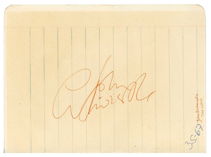 The Who 1967 Vintage Group Signed Page Set w/ Moon From Gothenburg (Sweden) (4 Sigs) (Tracks COA)