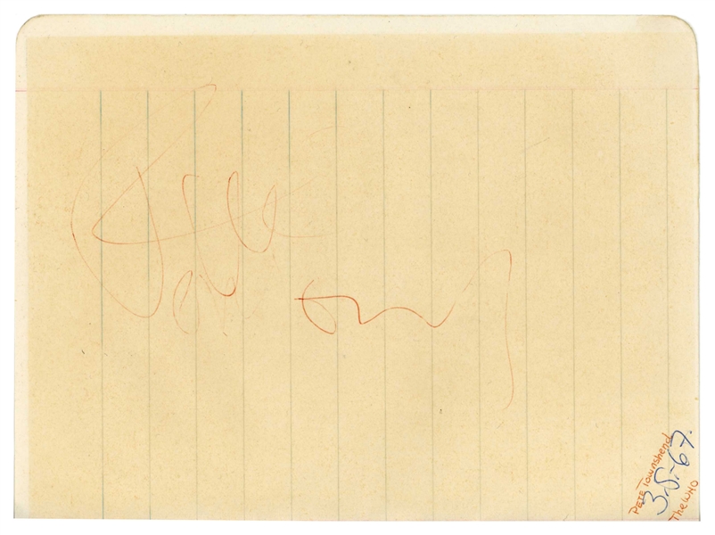 The Who 1967 Vintage Group Signed Page Set w/ Moon From Gothenburg (Sweden) (4 Sigs) (Tracks COA)