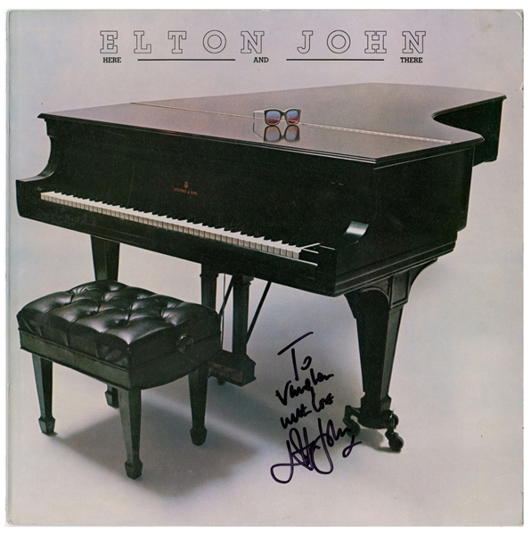 Elton John Autographed “Here And There Album” (UK) (Tracks COA)
