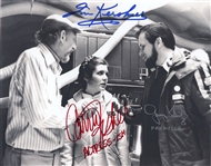 Star Wars: Fisher, Kershner & Kurtz Signed Behind-the-Scenes 10” x 8” Photo from “The Empire Strikes Back” (Third Party Guaranteed)