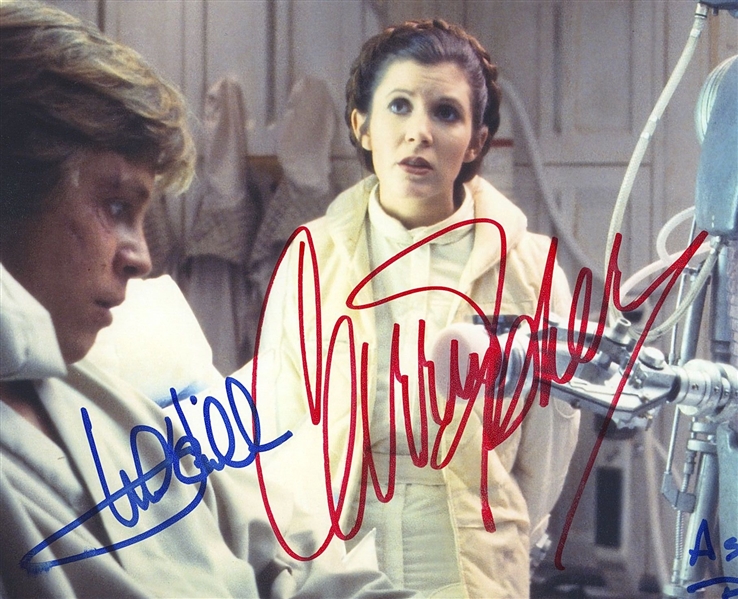 Star Wars: Hamill, Fisher & Delk Signed 10” x 8” Photo from “The Empire Strikes Back” (Third Party Guaranteed)