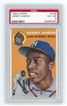 Hank Aaron 1954 Topps #128 (PSA Graded VG-EX 4) 