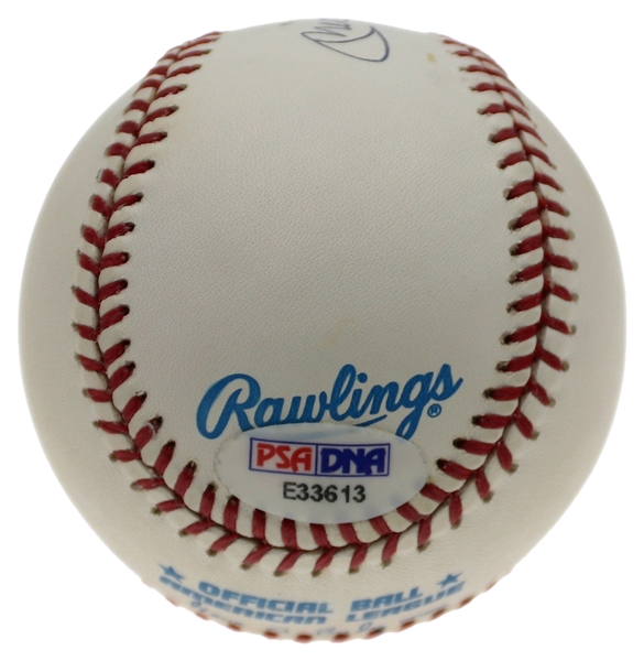 Mickey Mantle RARE Signed Official American League – Gene Budig Baseball (PSA/DNA LOA) 
