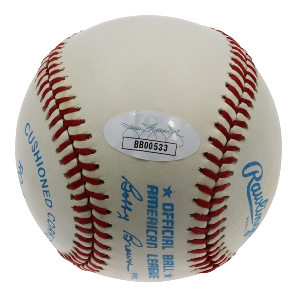 Mickey Mantle Signed Official American League Baseball (JSA LOA) 