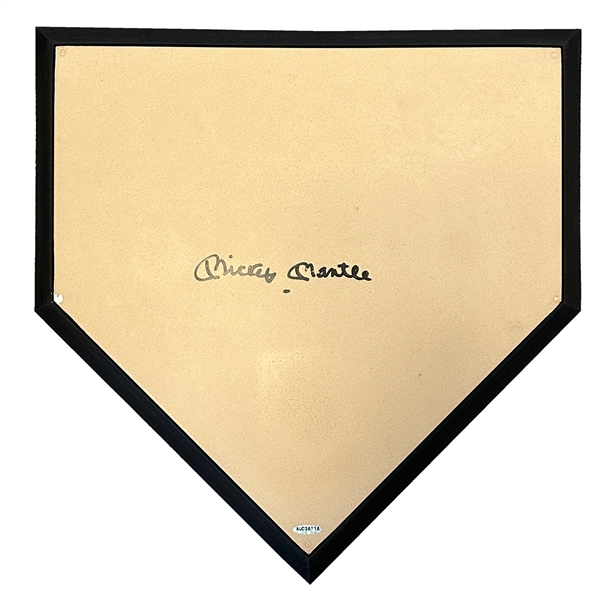 Mickey Mantle Signed Full Size Authentic Home Plate in Display Case (Upper Deck Authentication) 