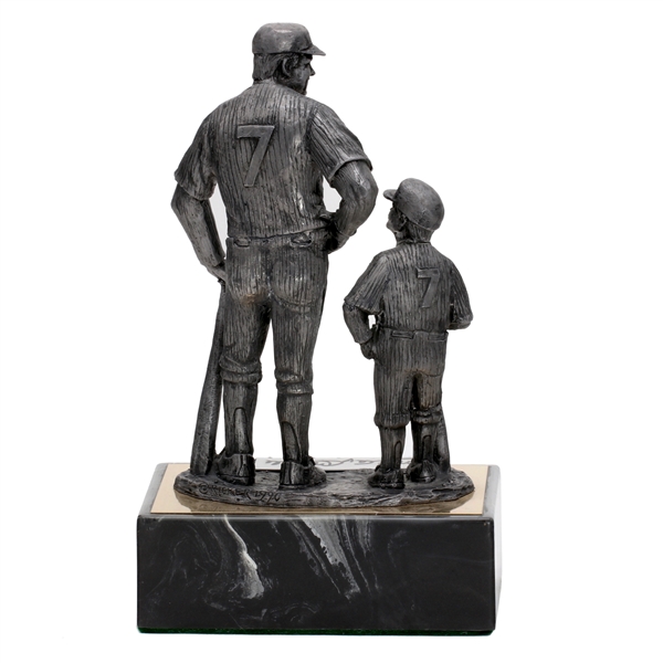 Mickey Mantle signed 10.5” Pewter Sculpture Titled The Legend Lives Mickey Mantle LE # 97 of 500 (JSA LOA) 