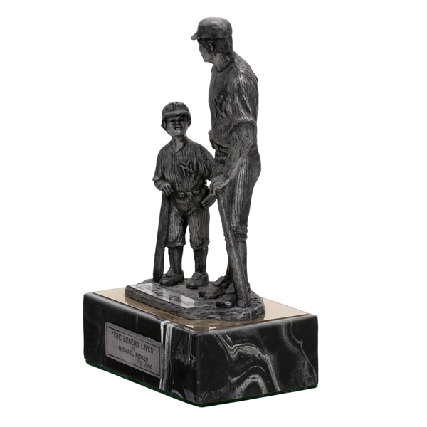 Mickey Mantle signed 10.5” Pewter Sculpture Titled The Legend Lives Mickey Mantle LE # 97 of 500 (JSA LOA) 