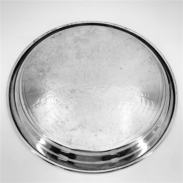 NY Yankees 1953 World Series Silver Plate Given to Team Members Only - Celebrates 5 Straight WS Titles 