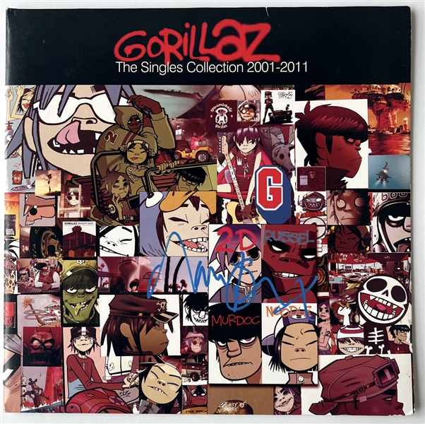 Gorillaz: Damon Albarn In-Person Signed “The Singles Collection 2001-2011” Album Record 