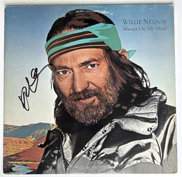 Willie Nelson In-Person Signed “Always on my Mind” Album Record (Third Party Guaranteed)