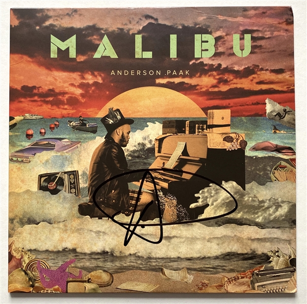 Anderson Paak In-Person Signed “Malibu” Album Record (Third Party Guaranteed)