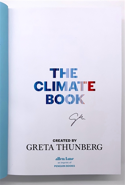 Greta Thunberg Signed “The Climate Book” (Third Party Guaranteed)