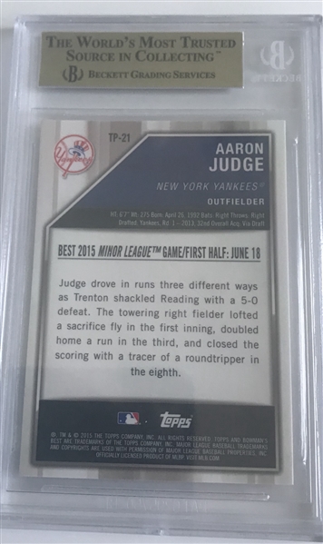 Aaron Judge 2015 Bowman’s Best Top Prospects Refractors #TP21 (Graded GEM MINT 9.5) 