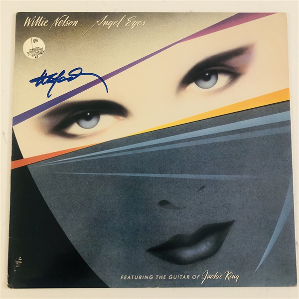 Willie Nelson In-Person Signed Angel Eyes Album Record (John Brennan Collection) (JSA Authentication)