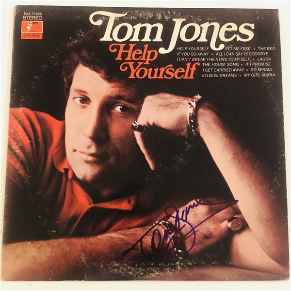 Tom Jones Signed Help Yourself Album Record LP (John Brennan Collection) (JSA Authentication)