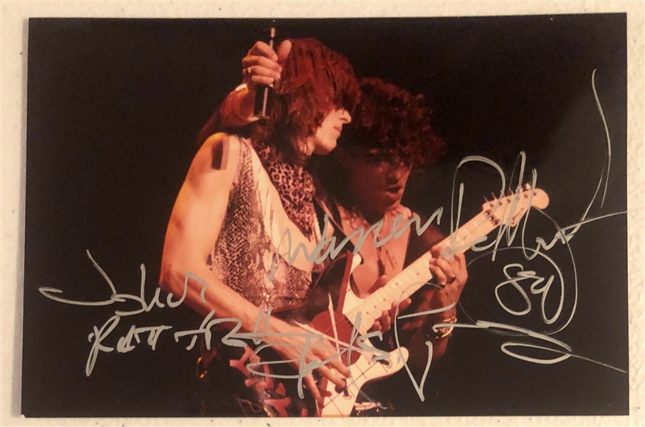 Ratt Dual-Signed 6" x 4" Photograph (2 Sigs) (John Brennan Collection) (JSA Authentication)