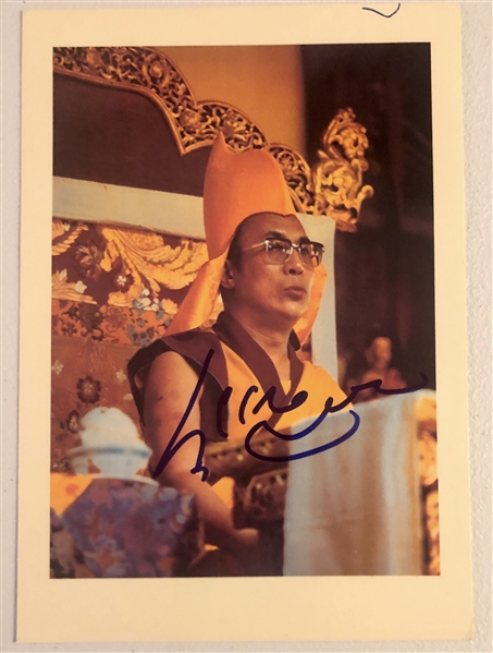 Dalai Lama Signed 7” x 10” Photo (John Brennan Collection) (JSA Authentication)