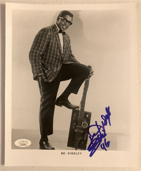 Bo Diddley In-Person Signed 8” x 10” Photograph  (John Brennan Collection) (JSA Authentication)