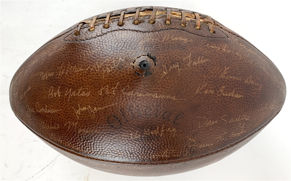 1959 Syracuse Orangemen (National Champs) Team Signed Football w/Ernie Davis - Ger Schwides' Personal Team Ball! (Beckett/BAS LOA)