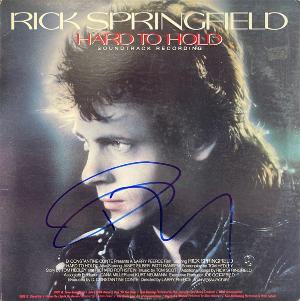 Rick Springfield Signed Hard to Hold Album w/ Vinyl (BAS)