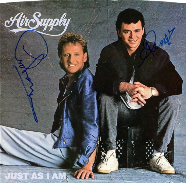 Air Supply Group Signed 7-Inch 45 RPM Album Sleeve for Just As I Am (Epperson/REAL LOA)