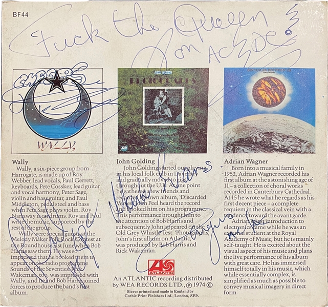 AC/DC Vintage Signed Album with Bon Scott F**k The Queen Inscription! (Beckett/BAS LOA) 