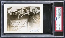 Albert Einstein Rare Signed 3.25" x 4.25" Photo with BOLD Autograph! (PSA/DNA Encapsulated)