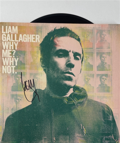 Liam Gallagher Signed Why Me? Why Not Album Cover w/ Vinyl (Beckett/BAS LOA)