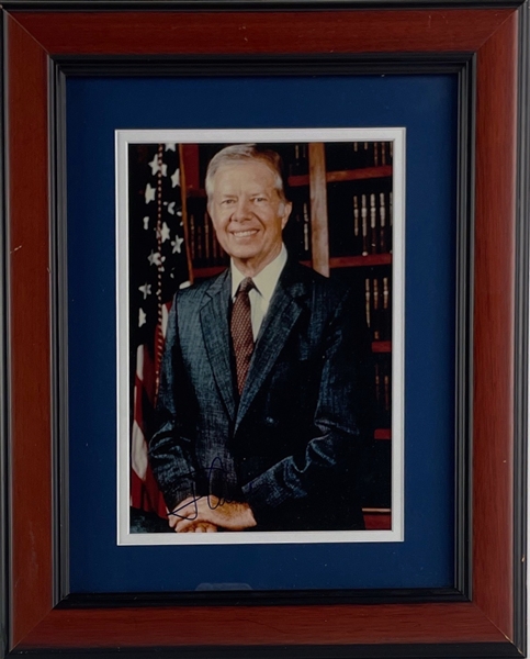 President Jimmy Carter Signed Photo in Custom Framing (Third Party Guaranteed)