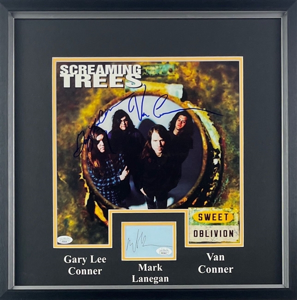 Screaming Trees: Mark Lanegan Signed Cut, Nicely Matted & Framed (JSA)